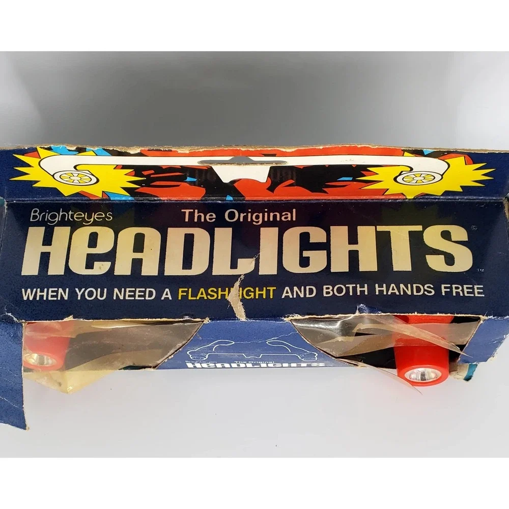 Vintage 1982 The Original Brighteyes‎ Headlights Hands Free Lights *Nostalgic*